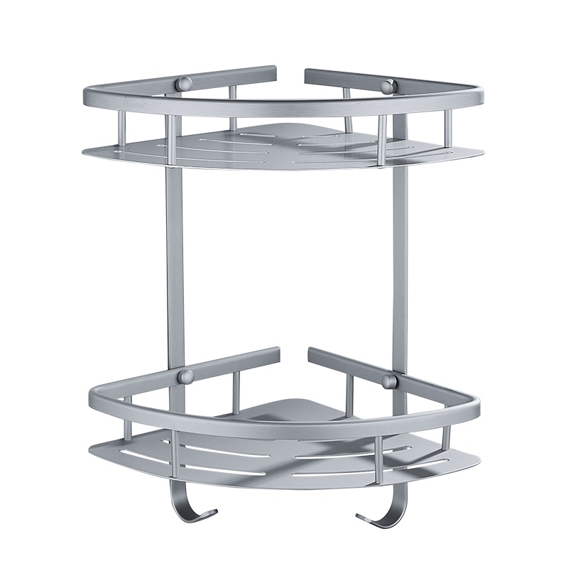 卡贝浴室置物架免打孔洗手间收纳太空铝墙上三角卫生间洗漱台壁挂