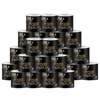 洁柔 卷筒纸卫生纸face黑面子有芯4层加厚140g家用27卷厕纸巾 1箱