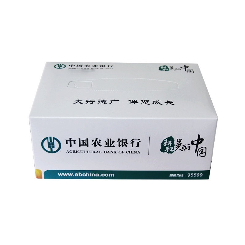 泉林本色HXNH120A农业银行小号本色纸盒抽5箱120抽/盒120盒/箱农行专用定制