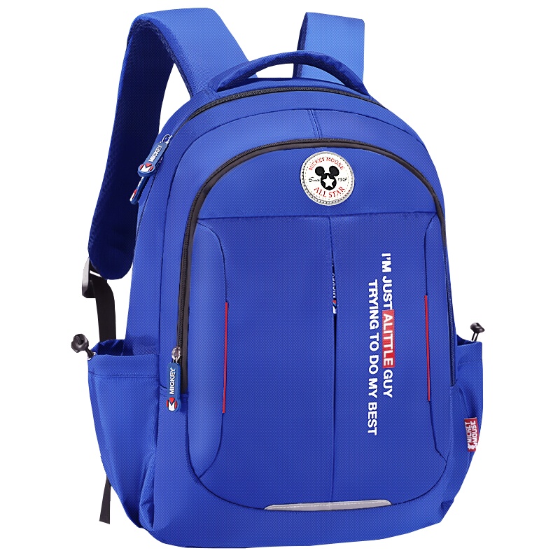 迪士尼儿童书包高年级男童小学中学生3-6年级男孩轻便学生双肩休闲背包 SM81063宝蓝