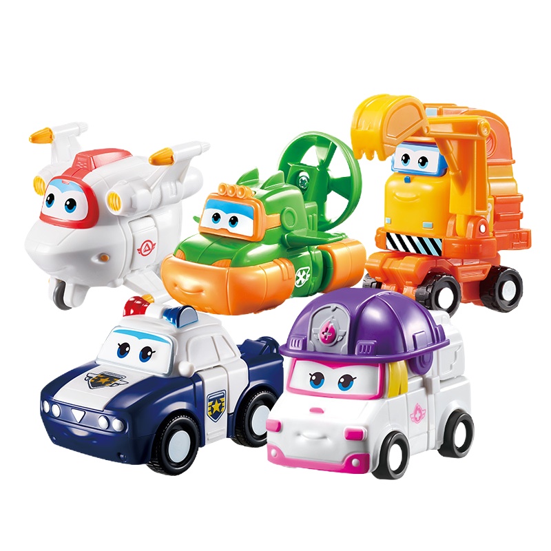 奥迪双钻(AULDEY)超级飞侠 男孩女孩儿童玩具车 迷你变形机器人团队套装 5只装 超级飞侠第五季 730096