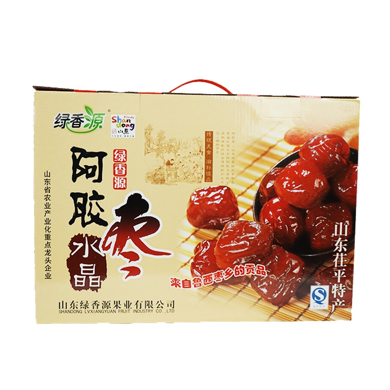 绿香源阿胶水晶枣1440g礼盒装 山东鲁西特产大枣去核枣子