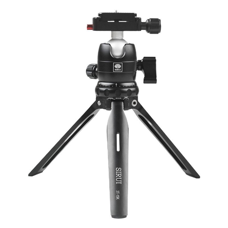 思锐(SIRUI)3T-15K+B-00K 黑色 三脚架云台套装 爬楼三脚架 手机微单反迷你桌面便携三角支架云台套装