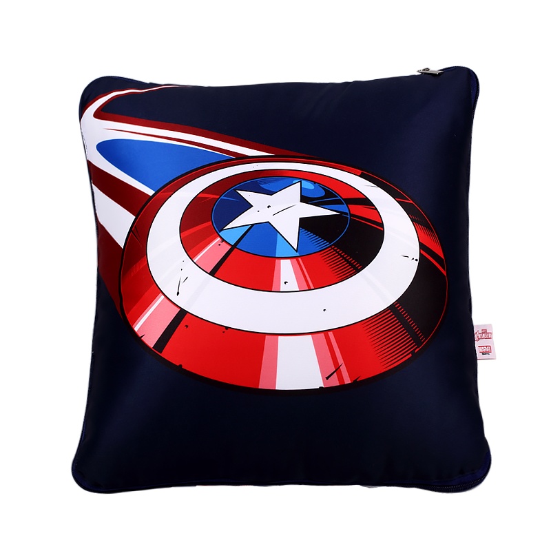 GiGi漫威Marvel汽车抱枕被车用抱枕被子两用 多功能办公室午睡枕空调被 腰靠枕靠垫复仇者联盟美国队长M-006