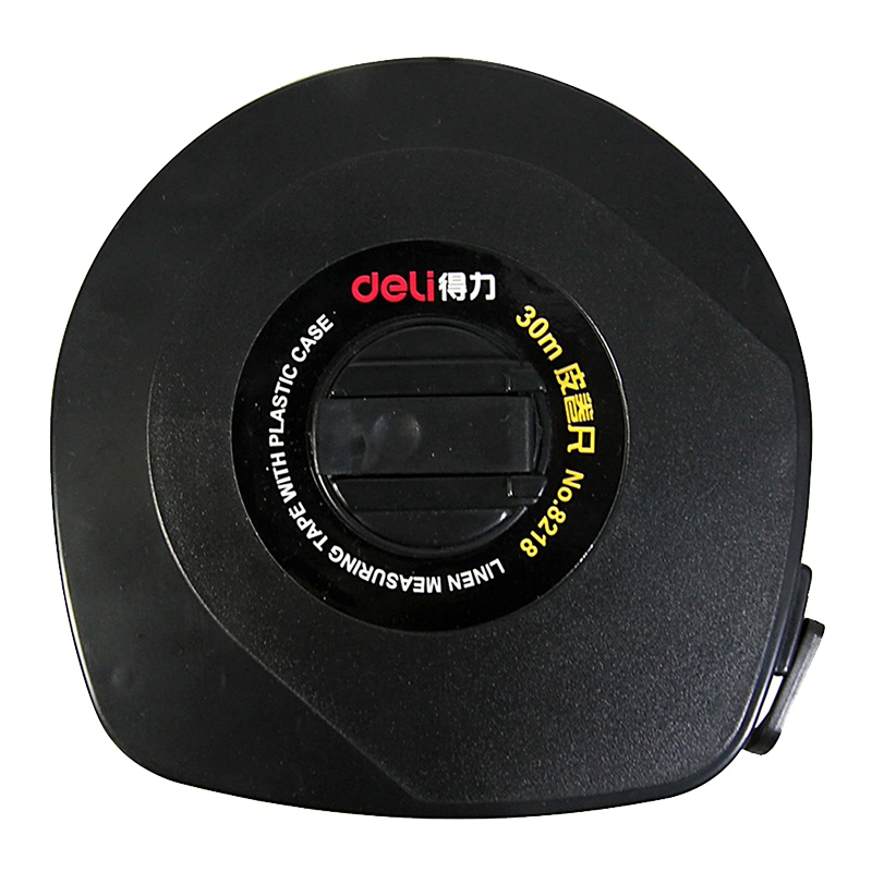 得力deli皮卷尺 长30米/50米软尺 测量建筑工程户外作业用 玻璃纤维