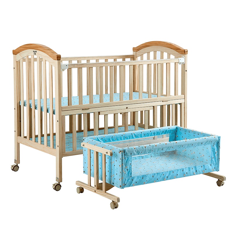 荟智(Huizhi)婴儿床加长加大免漆实木新生儿摇篮床可拼接大床可存储多功能宝宝床HMY399