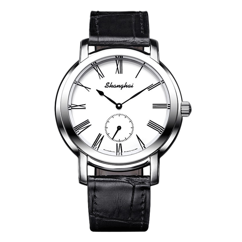 上海(SHANGHAI)手表手动机械表709男防水真皮带时尚潮流男士腕表简约休闲国潮腕表