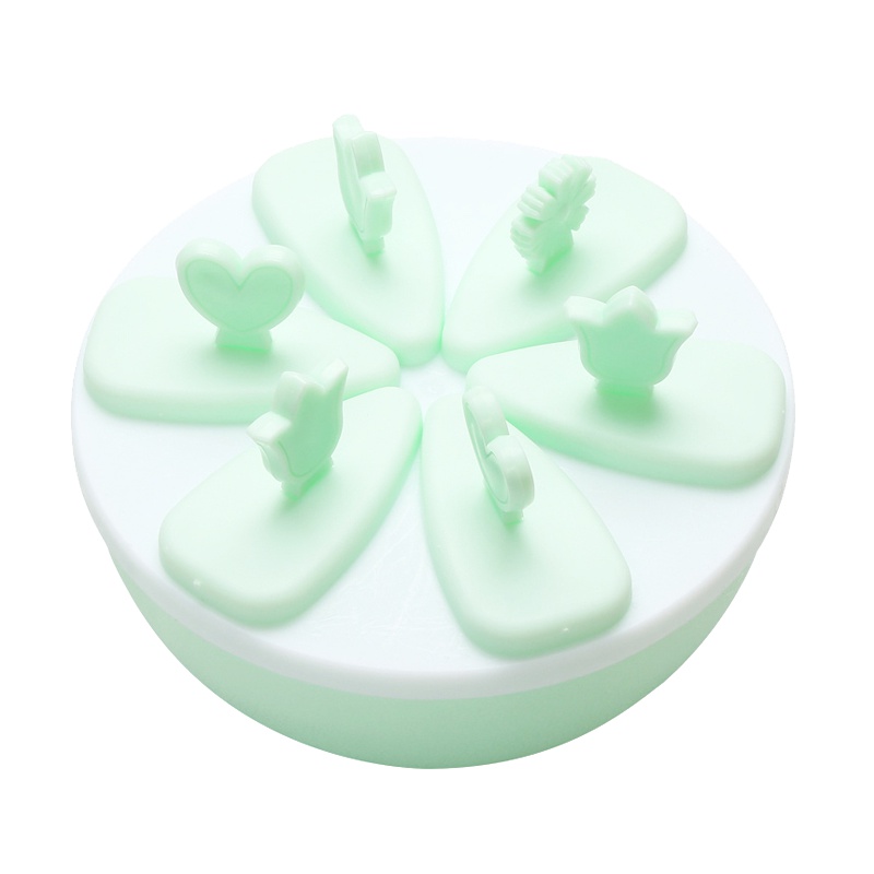 美之扣bbm10圆形棒冰模 北欧绿雪糕模具卡通创意DIY冰淇淋家用冰格冰棒冰棍自制冰箱冻冰块盒其他几何形状厨房用品小工具