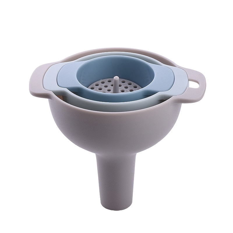 四合一多功能漏斗套装家用厨房带过滤网大小号口径四件套