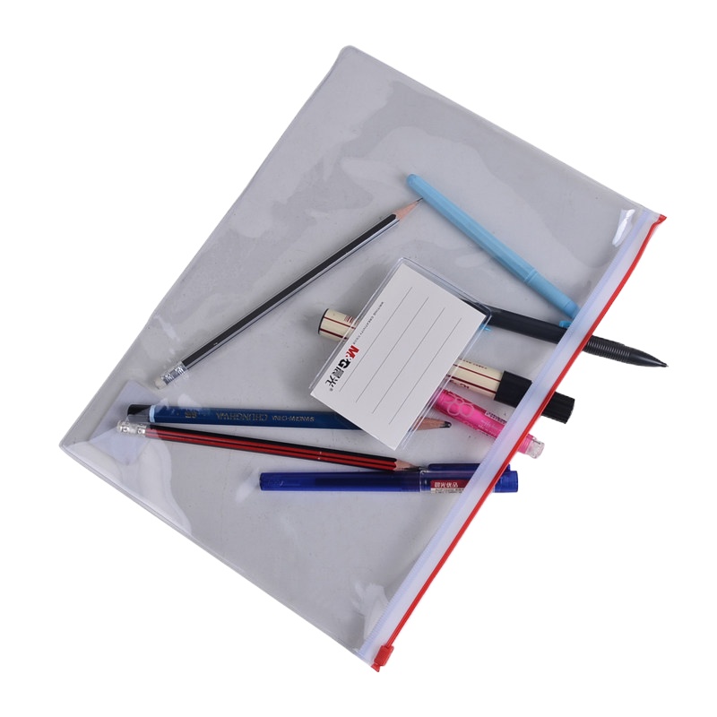 晨光文具 ADM94505 透明PVC拉边袋 颜色随机12个装 8K