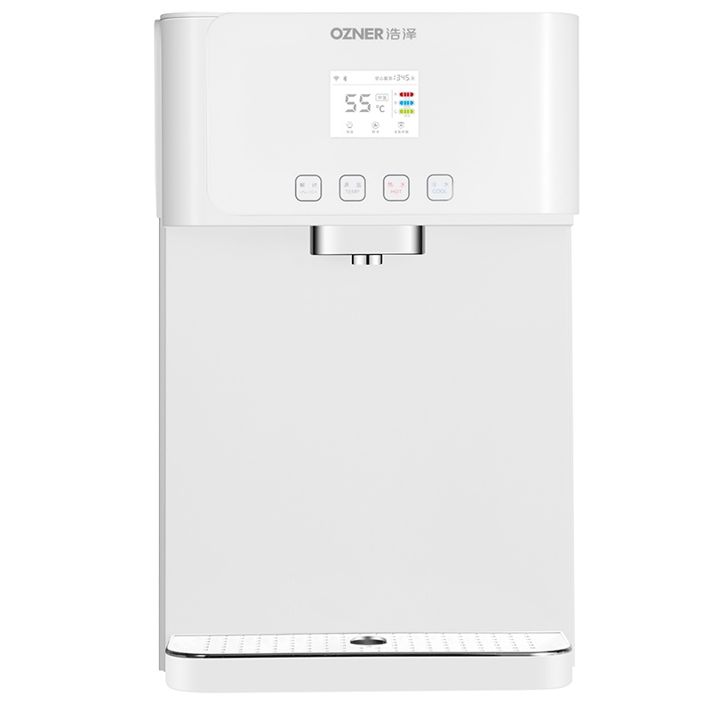 浩泽家用净水器饮水机无罐商用水蕊片自来水前置过滤器RO膜反渗透净水机台上式净饮一体机