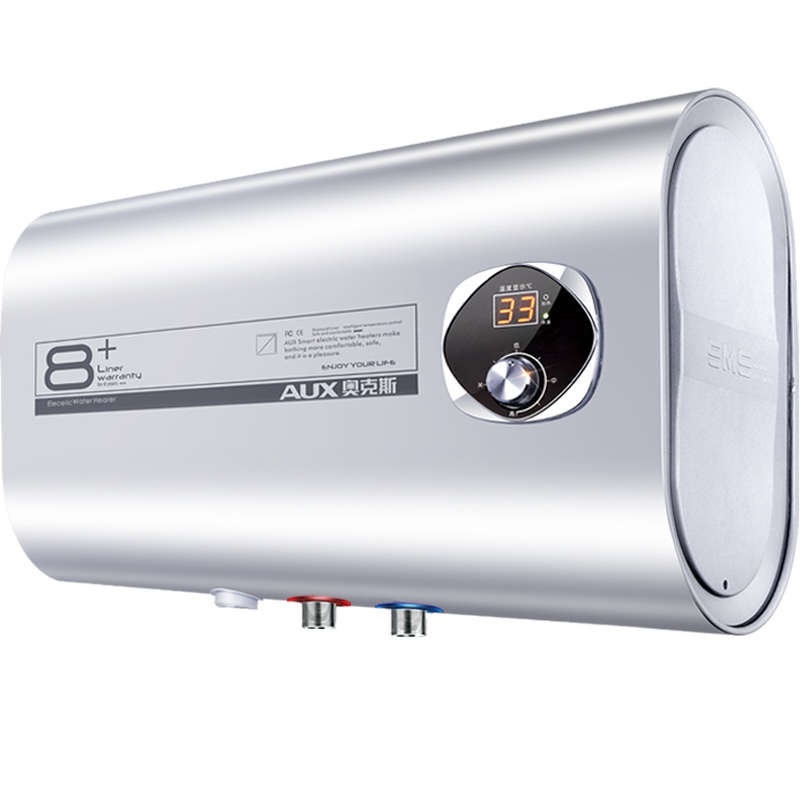 奥克斯(AUX)SMS-60DB06电热水器 60升纤薄扁桶双胆热水器家用速热储水式3档控温机械旋钮1800W带安装