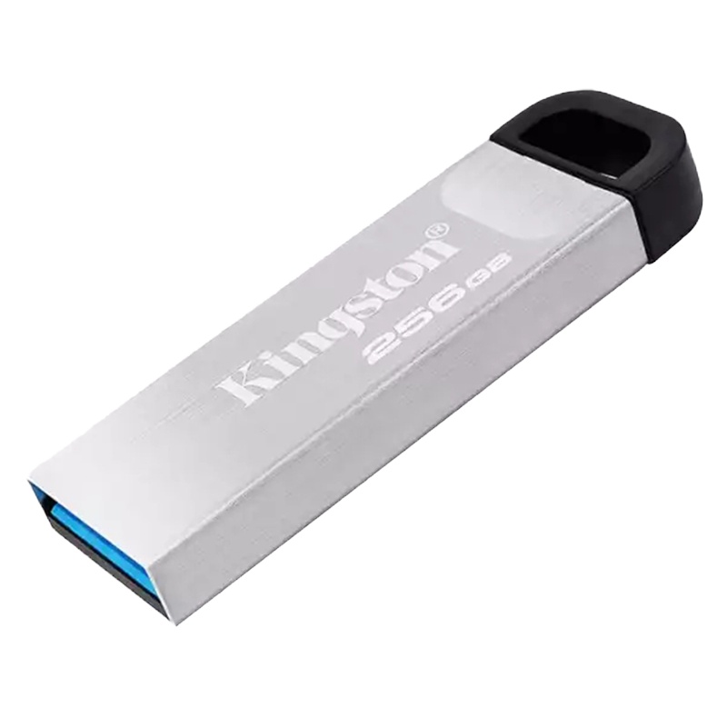 金士顿(Kingston)256GB U盘 DTKN高速金属外壳闪存优盘USB3.2 Gen 1读速200MB/s 银色
