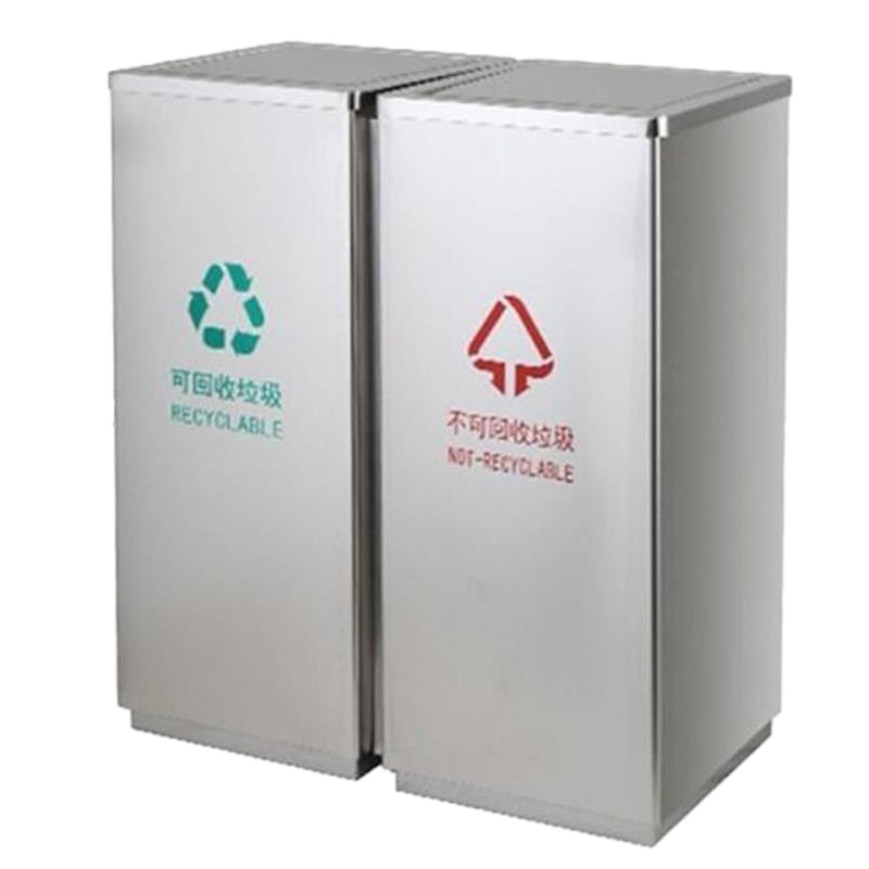 小海牛 垃圾桶不锈钢立式宾馆酒店商场电梯口会所廊大堂分类带内桶 分类桶