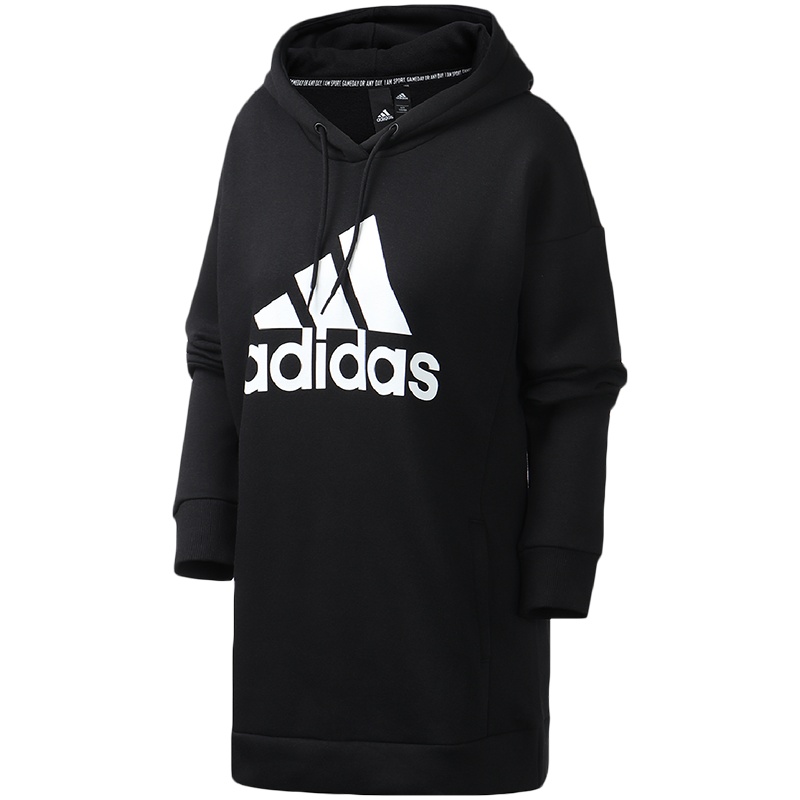 阿迪达斯女服卫衣连帽保暖运动休闲套头衫EB3800