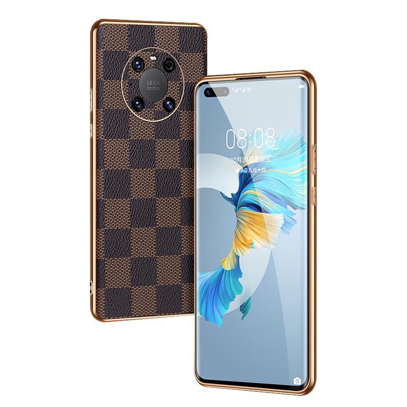 安美宝 华为mate40pro手机壳mate30保护套超薄防摔RS镜头全包meta40E商务男por皮新款mt版女潮