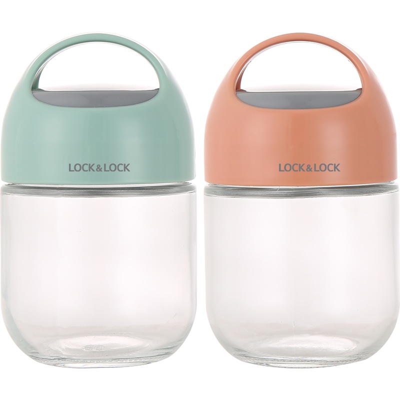 乐扣乐扣旗舰店玻璃密封沙拉罐玻璃保鲜盒上班族带饭带粥女士学生