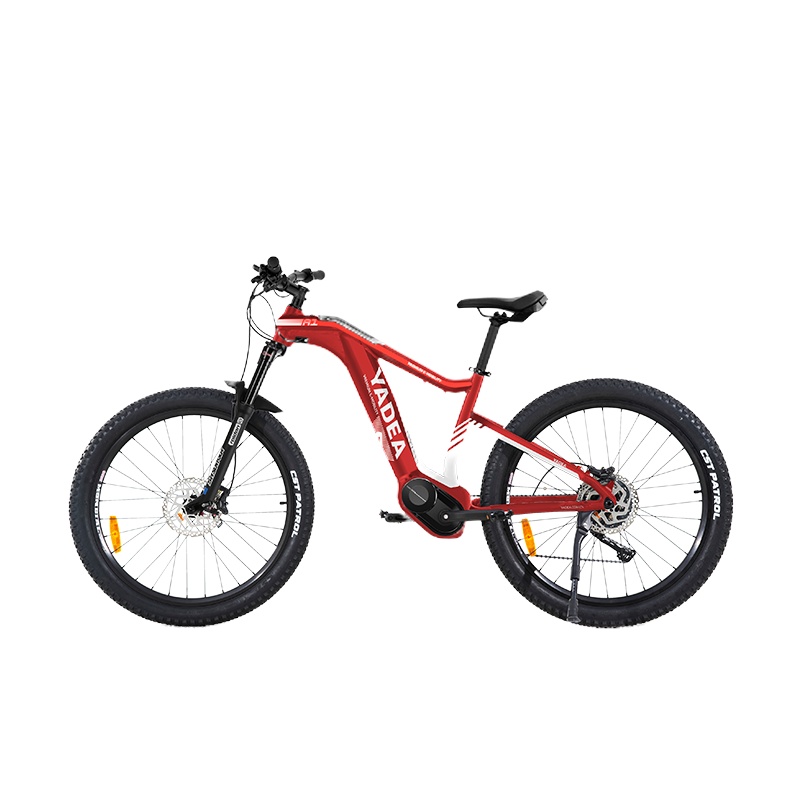 雅迪 yadea 电动车新款锂电池丛林车电踏车SS1000休闲骑行男女骑行快速折叠电动车 炽焰红