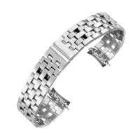 傲途钢带配件 适用于天梭1853钢带卡森系列T95手表带钢带钢表带 男士女士钢表链14 18mm