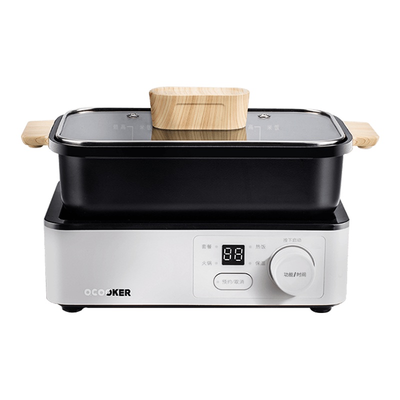 圈厨家用迷你午餐机早餐机mini多功能锅电炒锅电热锅煎蛋煮饭小电锅宿舍锅学生锅小米白小米生态链