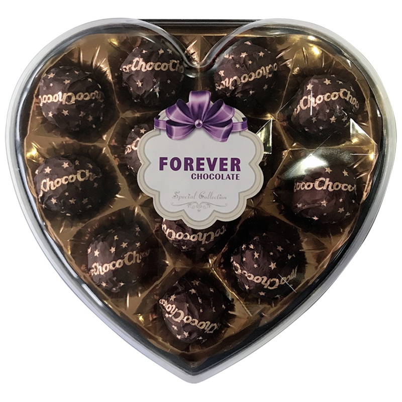 脆米威化夹心牛奶巧克力 12粒钻石心形 150克 FOREVER CHOCOLATE海洋之心