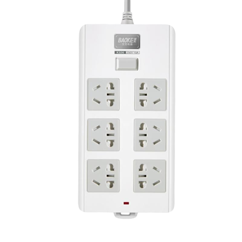 宝克(baoke) K326-5 延长线插座 5米