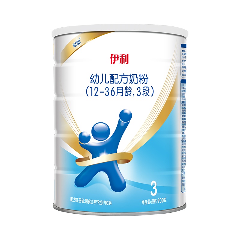 伊利赋能幼儿配方奶粉(12-36月龄,3段)900g罐