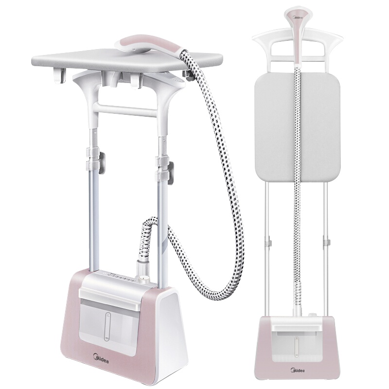 美的挂烫机家用商用蒸汽电熨斗小型熨烫机手持烫衣服熨衣机双杆立式挂式蒸汽熨斗烫衣机高温杀菌烫斗 粉红色