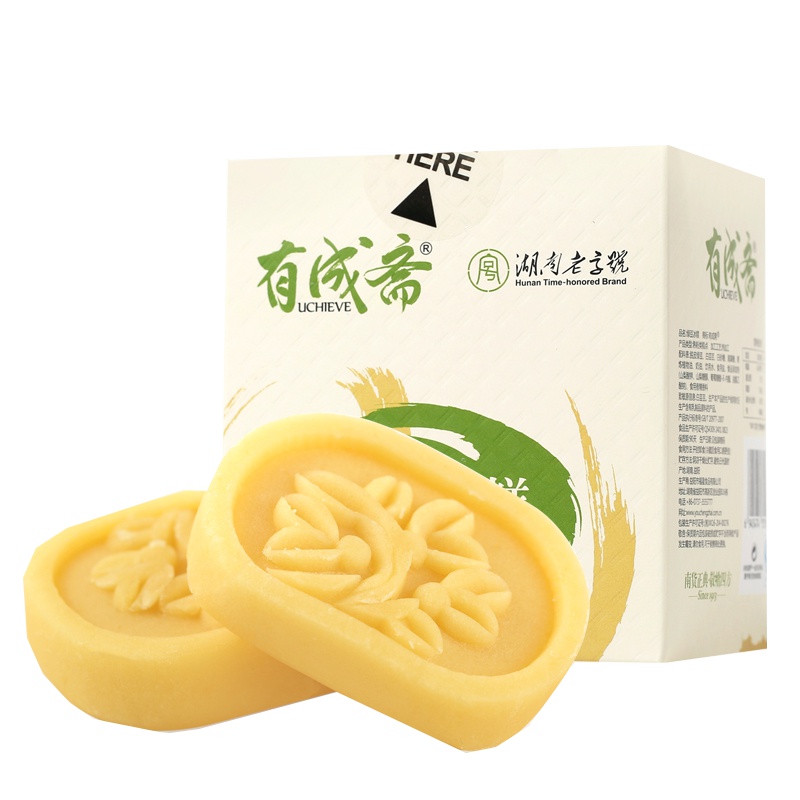有成斋绿豆冰糕500g(20枚)礼盒装湖南老字号特产零食传统手工糕点