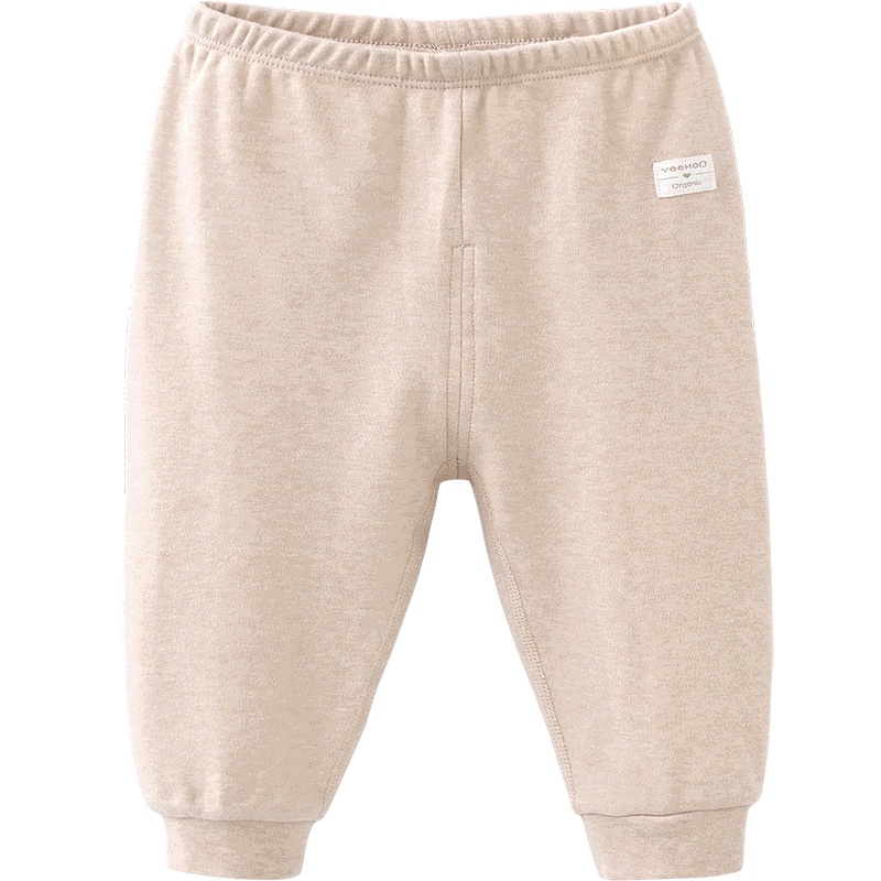 英氏婴儿衣服新生儿内衣薄款儿童睡衣裤四季纯棉有机彩棉上衣裤子