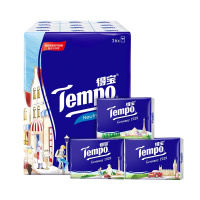 得宝(Tempo) 手帕纸 迷你印花 4层7张*36包(欧式印花图案)