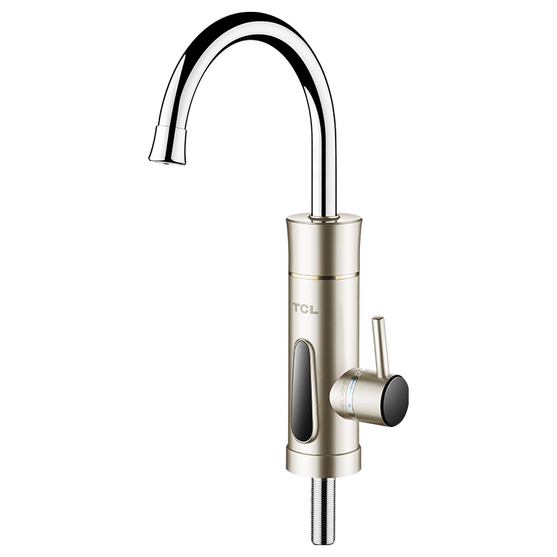 TCL即热式电热水龙头家用过水热3秒速热小厨宝自来水加热智能数显下进水TDR-30HX02金色