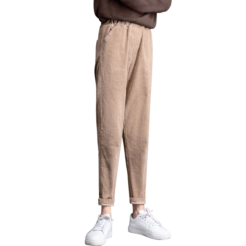 丝柏舍2020冬季女简约韩版宽松萝卜哈伦九分休闲裤S84R1133U