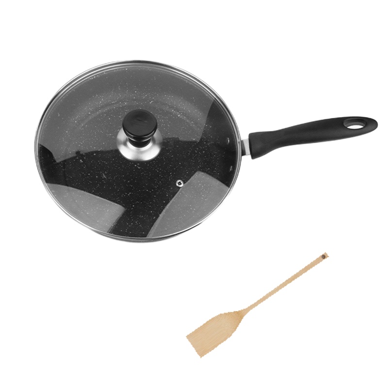 迷你不粘锅平底锅锅煎蛋炒菜煎饼牛排锅煎饼果子 FENGHOU 麦饭石26厘米送木铲+百洁布带盖