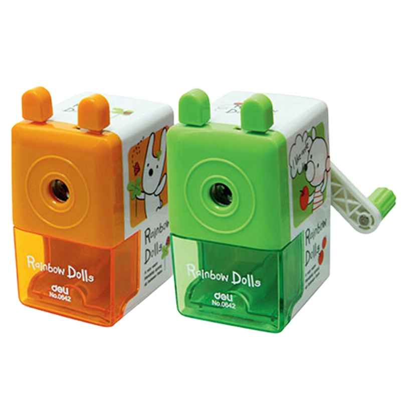 得力0642手摇转笔刀2个装