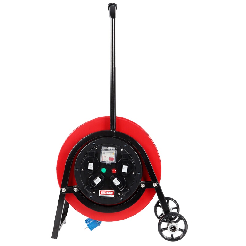 野狼（YELANG）50米220V轮车移动电缆盘电缆轴线缆盘 带防护门热保漏护 3*1.5平方 YL-35CFS-095