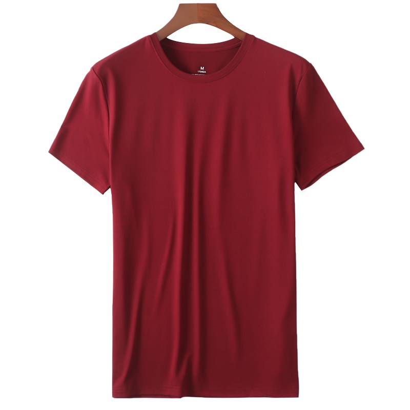 新款涤氨纶男女同款休闲圆领短袖T恤衫厂家直销文化广告衫纯色空白丝滑短T恤 DALDX0101