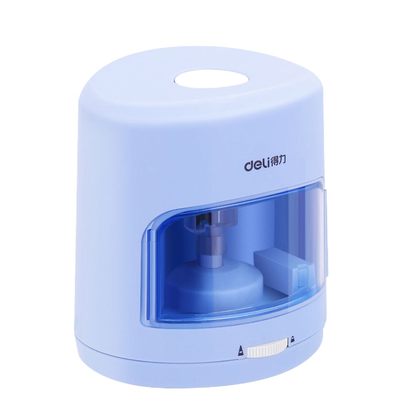 得力(deli) 0502电动卷笔刀 蓝色 铅笔削笔器转笔刀 削笔刀自动削笔机