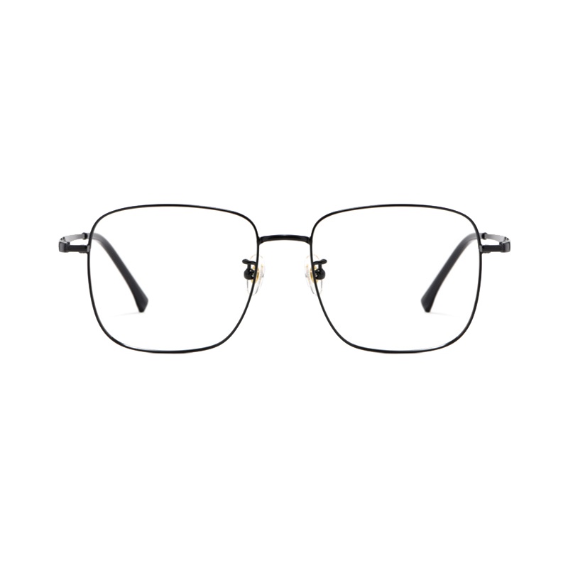 绿瓦大框眼镜女男韩版潮网红款超轻防蓝光钛金属可配近视眼镜男素颜平光镜3501