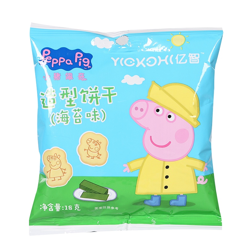 小猪佩奇PeppaPig造型饼干海苔味18克 宝宝儿童零食