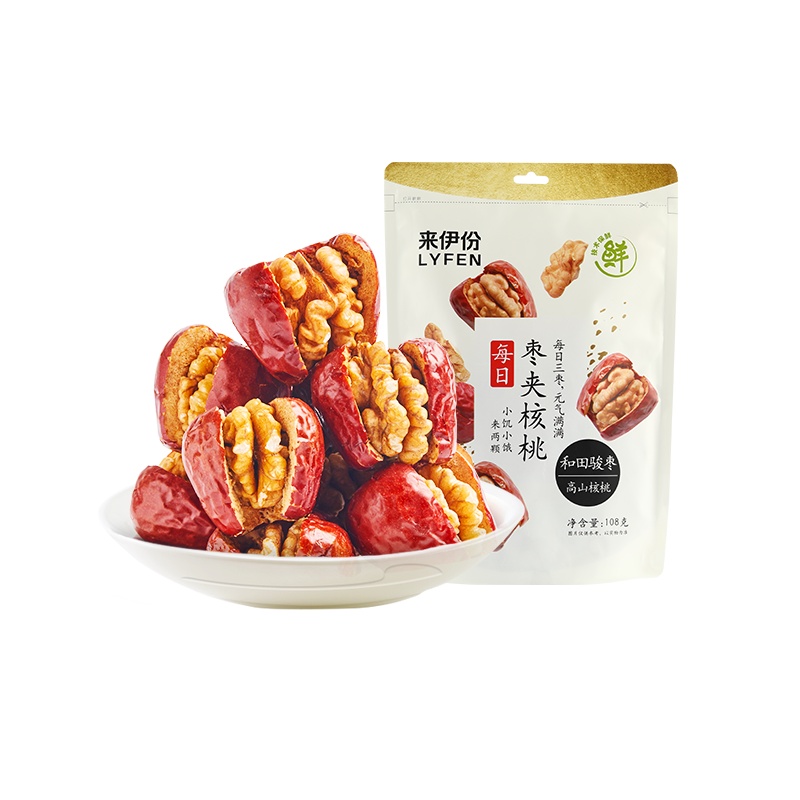 来伊份每日枣夹核桃108g