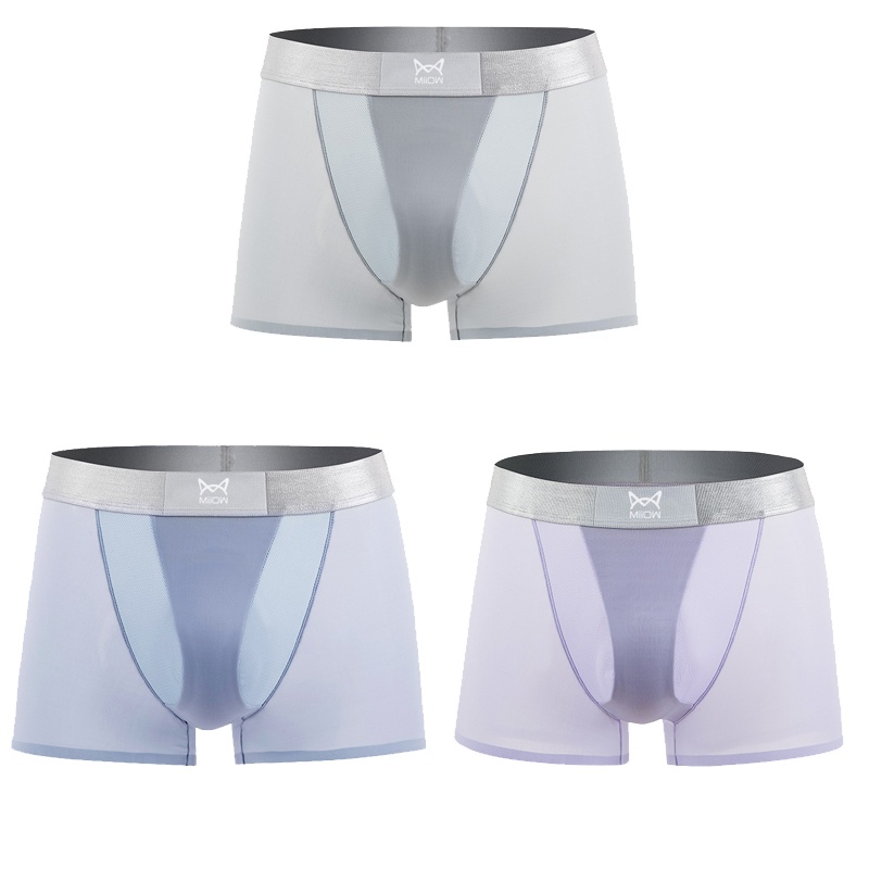 猫人男士内裤男三角裤超薄无痕冰丝透气底裤个性潮流夏天季裤头骚