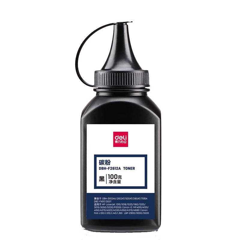 得力(deli)DBH-F2612A碳粉 (黑色) 一瓶装