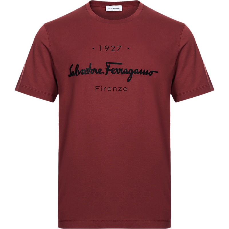 Salvatore Ferragamo 菲拉格慕 男士棉质圆领短袖T恤 120613