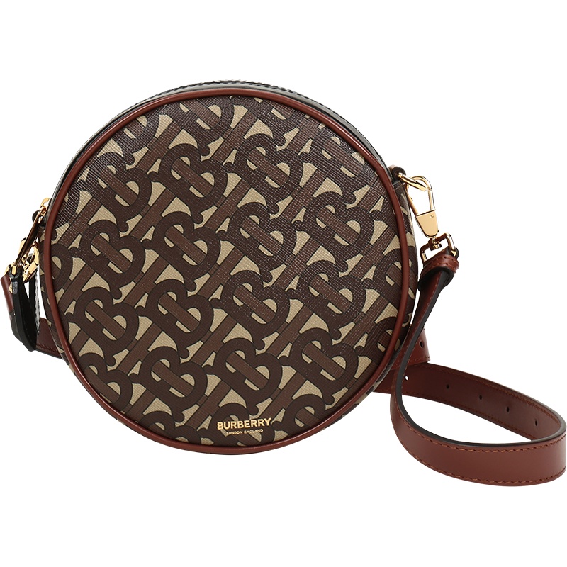 BURBERRY 博柏利 女款 环保帆布圆形Louise路易丝包单肩斜挎包腰包 80265891