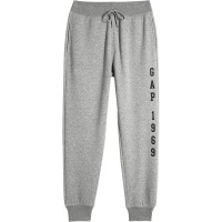Gap男装侧边LOGO抓绒保暖束脚裤加厚卫裤665544秋冬新款运动裤