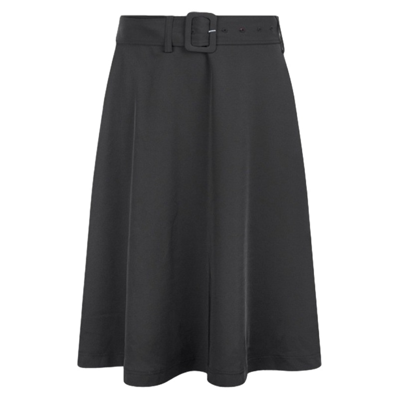 拉夏贝尔夏季女气质原宿风学院风复古赫本中长款半身裙