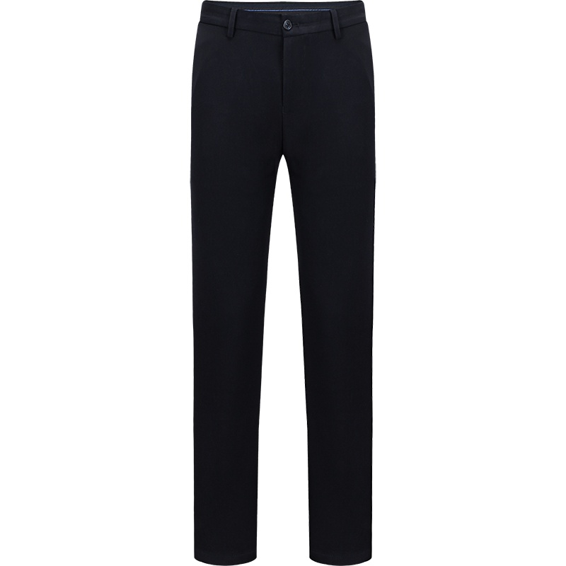 柒牌SEVEN男装2019秋冬新款时尚商务简约裤子加绒黑色休闲保暖长裤