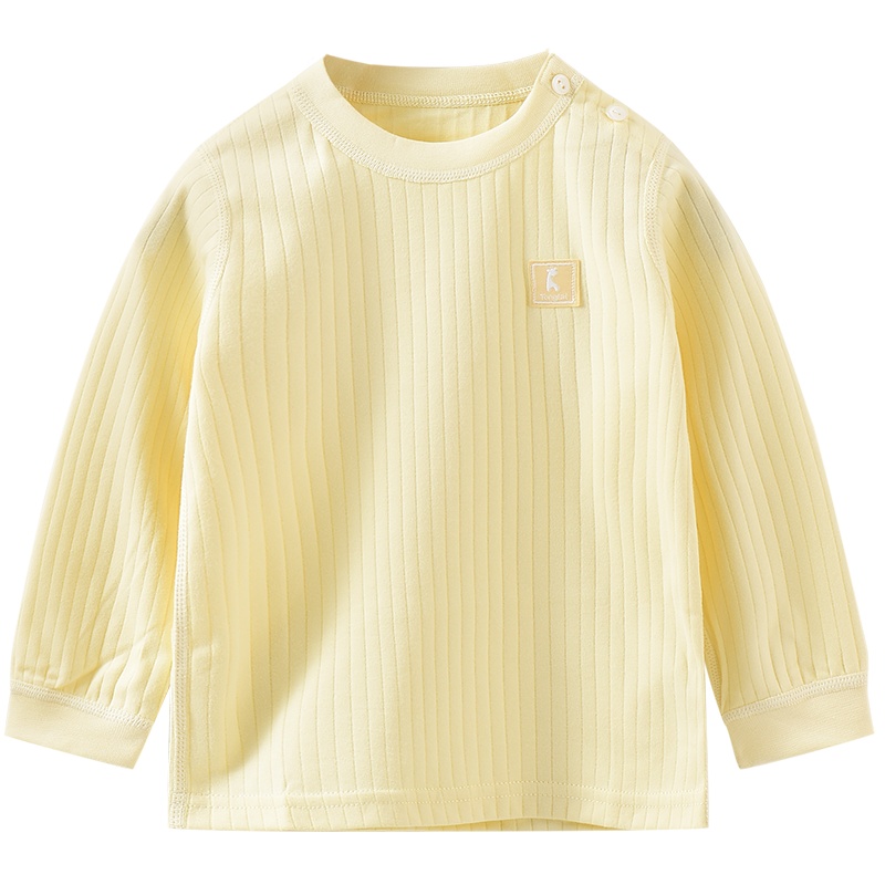 童泰2019秋冬新款婴儿长袖肩开内衣1-3岁男女宝宝纯棉家居上衣