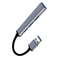 雷神(THUNDEROBOT) USB-A扩展坞、拓展坞一拖四USB分线器扩展器、集线器、转换器适用USB接口笔记本电脑